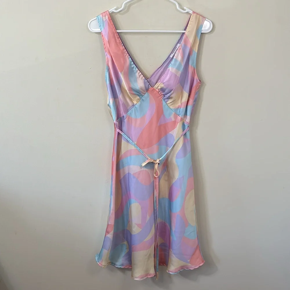 Peppermayo Audrey Vintage Slip Dress Pastel Wave Size 4 - Picture 2 of 10